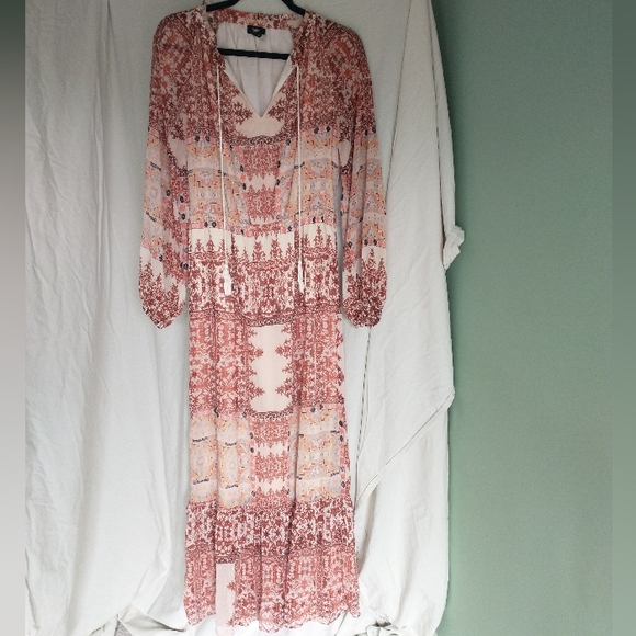 Women's Mossimo supply co. cream pink printed dress - Picture 7 of 10